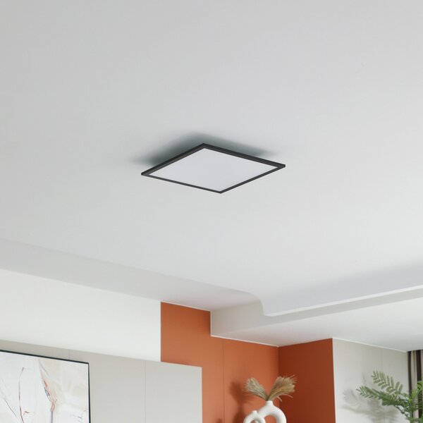 Stropní Lampa Lindby, Enhife, Černá, Pracovna, Hliník, Moderní