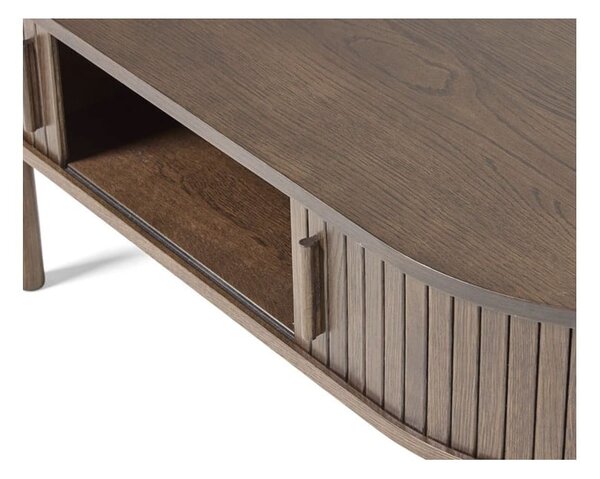 Konferenční stolek v dekoru dubu v tmavě přírodní barvě 60x120 cm Meta – Unique Furniture