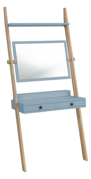 Toaletní stolek se zrcadlem Hilding, 49x79x183 cm, jemně modrá/přírodní