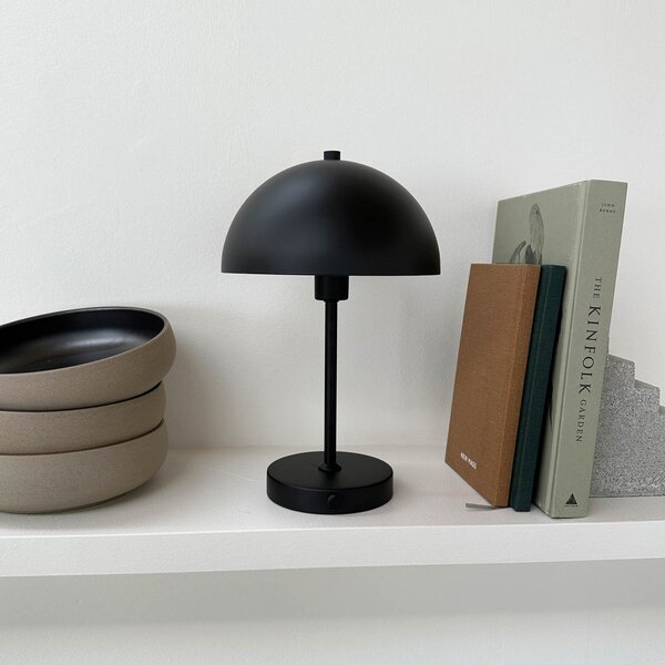 Stolní lampa Dyberg Larsen, Stockholm, stmívatelné, Černá, Obývací pokoj, Kov, Skandinávský