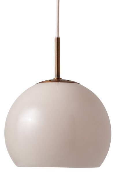 Závěsná svítidlo FRANDSEN, Ball, stmívatelné, Šedá, Obývací pokoj, Sklo, Design