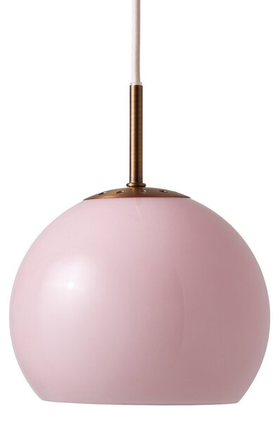 Závěsná svítidlo FRANDSEN, Ball, stmívatelné, Pudrová, Obývací pokoj, Sklo, Design