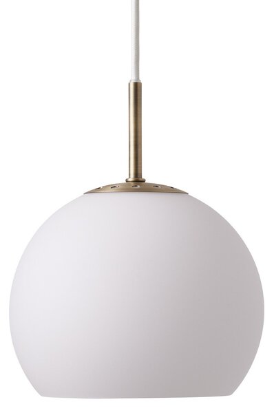 Závěsná svítidlo FRANDSEN, Ball, stmívatelné, Bílá, Obývací pokoj, Sklo, Design