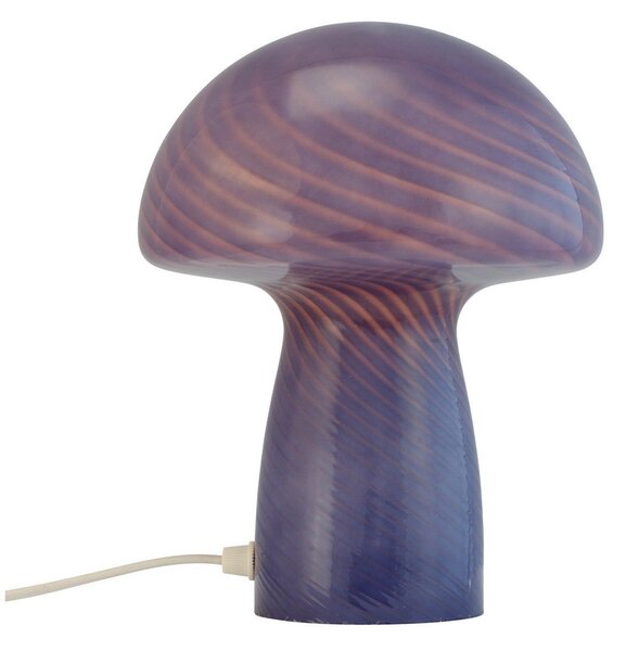Stolní lampa Dyberg Larsen, Mushroom, Modrá, Obývací pokoj, Sklo, Design