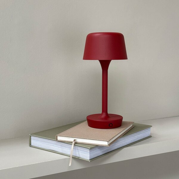 Stolní lampa Dyberg Larsen, Flow, stmívatelné, Červená, Obývací pokoj, Kov, Skandinávský