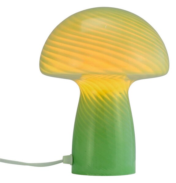 Stolní lampa Dyberg Larsen, Mushroom, Zelená, Obývací pokoj, Sklo, Design