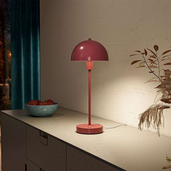 Stolní lampa Herstal, Červená, Obývací pokoj, Kov