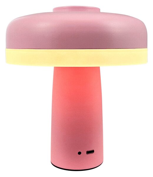 Stolní lampa Dyberg Larsen, Porter, stmívatelné, Pudrová, Obývací pokoj, Kov, Skandinávský