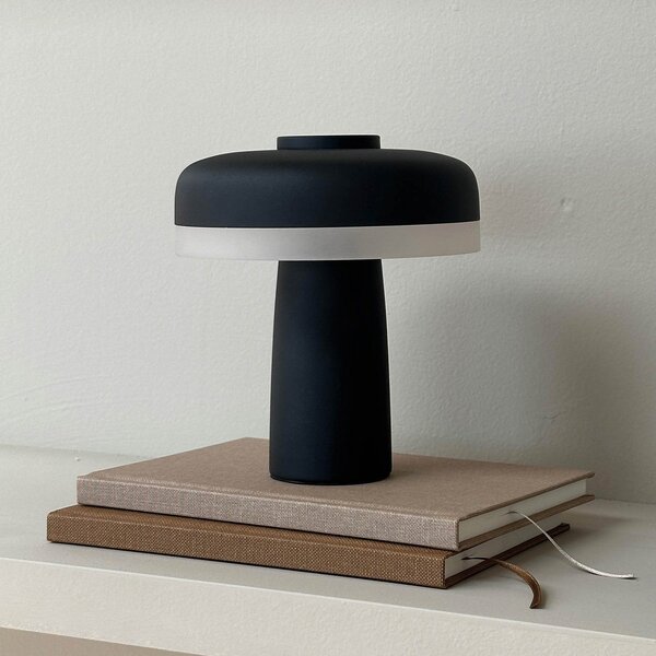 Stolní lampa Dyberg Larsen, Porter, stmívatelné, Černá, Obývací pokoj, Kov, Skandinávský