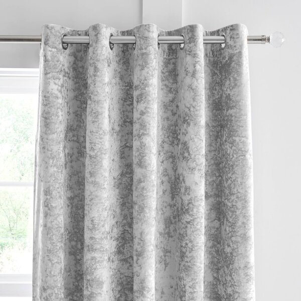 Šedé závěsy v sadě 2 ks 168x137 cm Crushed Velvet – Catherine Lansfield