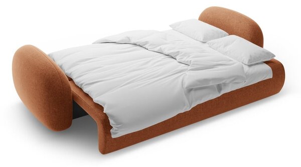 Žinylková rozkládací/s úložným prostorem pohovka v cihlové barvě 262 cm Tonale – Cosmopolitan Design