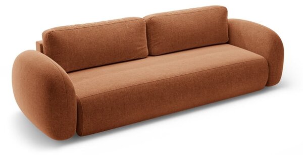 Žinylková rozkládací/s úložným prostorem pohovka v cihlové barvě 262 cm Tonale – Cosmopolitan Design