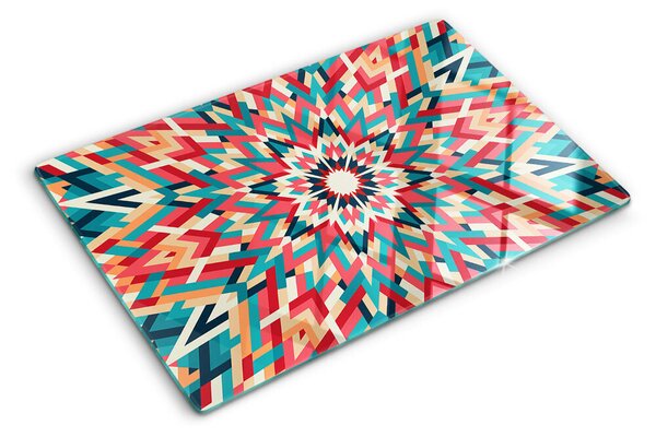 Skleněné krájecí prkénko Vícebarevná mandala ddk-nr-wm-00006146