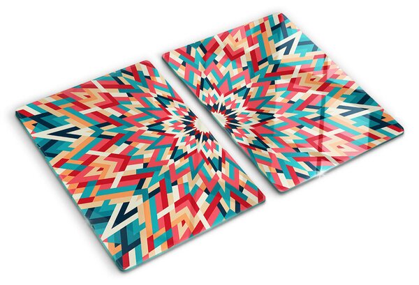 Skleněné krájecí prkénko Vícebarevná mandala ddk-nr-wm-00006146