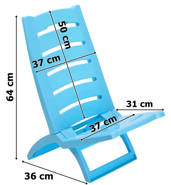 TZB Plážové lehátko Tirreno modré