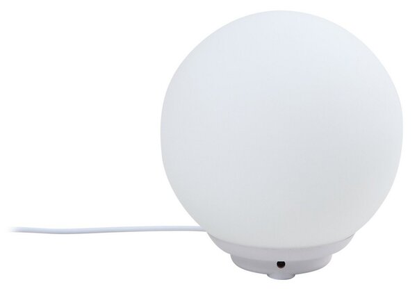 Stolní lampa Lindby, Cosmia, stmívatelné, Bílá, Obývací pokoj, Sklo, Moderní