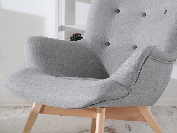 Designové křeslo Florentino (šedá + dub)