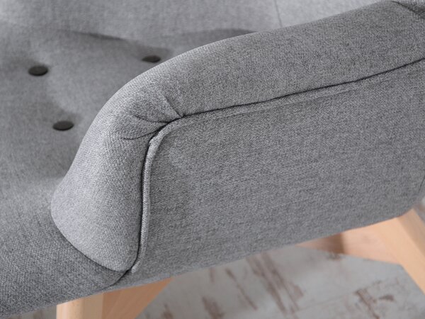 Designové křeslo Florentino (šedá + dub)