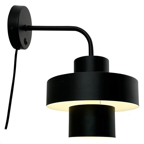 Nástěnná Svítidla Dyberg Larsen, Stoke, Černá, Obývací pokoj, Kov, Design