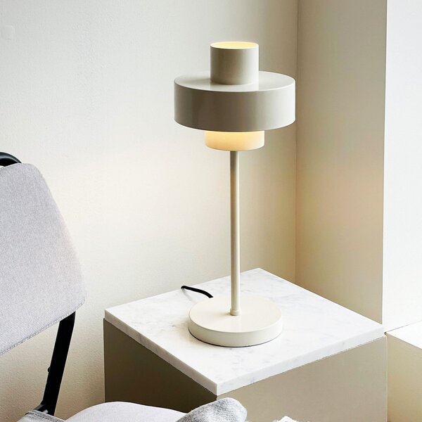 Stolní lampa Dyberg Larsen, Stoke, Bílá, Obývací pokoj, Kov, Design
