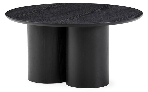 Černý kulatý konferenční stolek ø 80 cm Lua – MOME