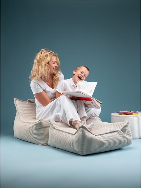 Krémový manšestrový dětský sedací vak Chair – Wigiwama