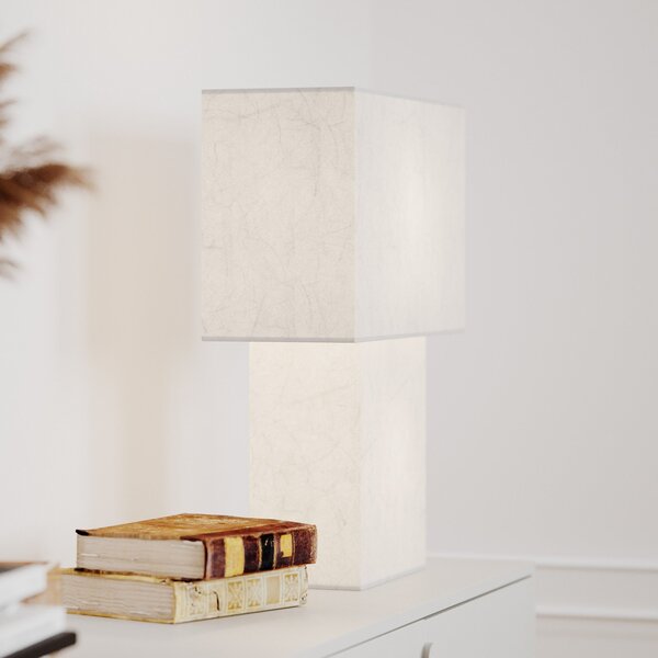 Stolní lampa By Rydéns, iSquare, Bílá, Obývací pokoj, Papír / Karton