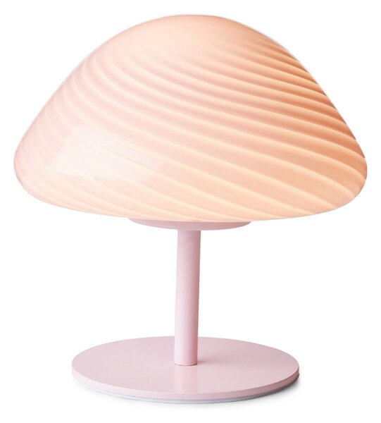 Stolní lampa Halo Design, Pudrová, Obývací pokoj, Sklo
