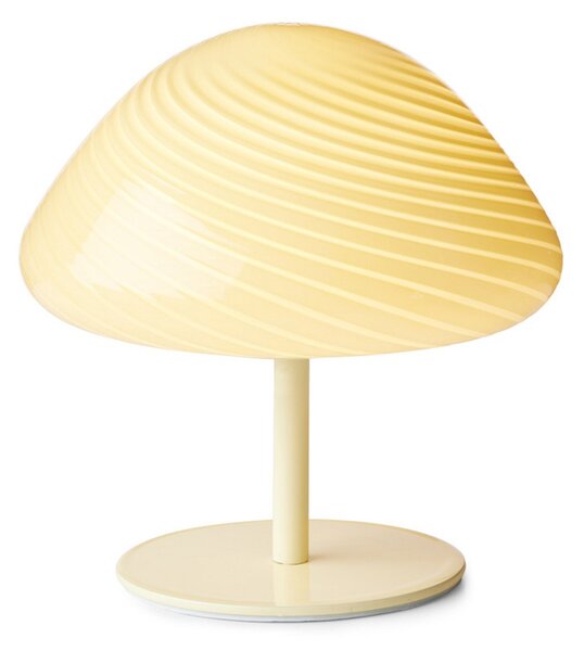 Stolní lampa Halo Design, Béžová, Obývací pokoj, Sklo