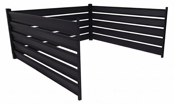 Kompostér Trestles KOMP přístavek 2100x2100x970 mm, 4200 l, černý