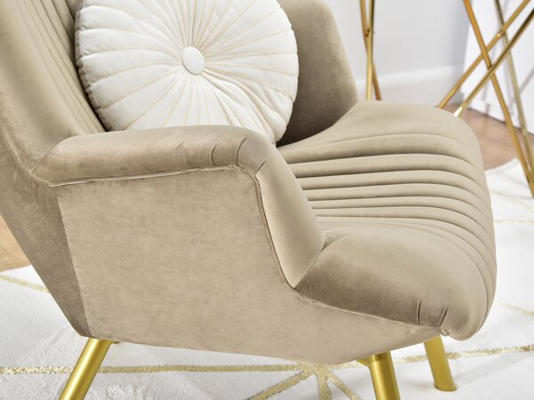 Relaxační křeslo Lanzaris (zlatá). Akce -10%