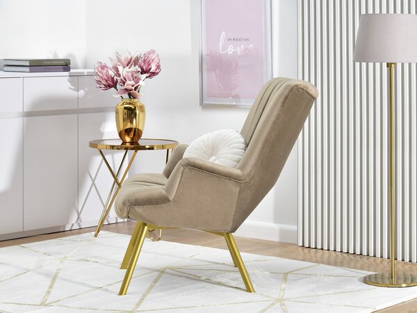 Relaxační křeslo Lanzaris (zlatá). Akce -10%