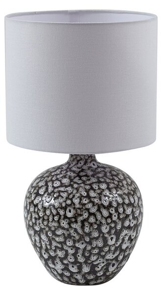 Stolní lampa Lindby, Thalassia, Šedá, Obývací pokoj, Keramika, Venkovský / rustikální