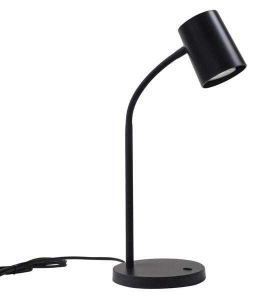Stolní lampa Lindby, Radka, Černá, Pracovna, Plast, Moderní