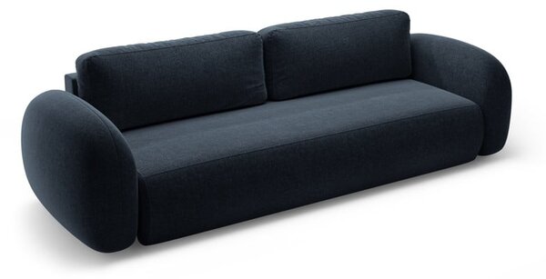 Tmavě modrá žinylková rozkládací/s úložným prostorem pohovka 262 cm Tonale – Cosmopolitan Design