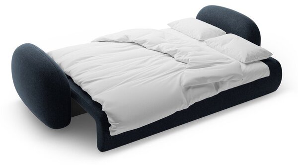 Tmavě modrá žinylková rozkládací/s úložným prostorem pohovka 262 cm Tonale – Cosmopolitan Design