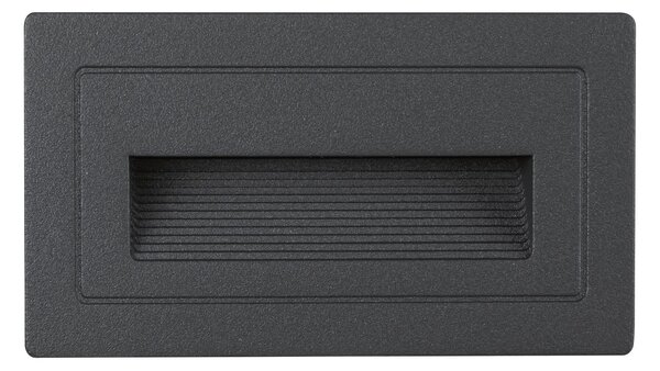 P 94383 Venkovní vestavné svítidlo do zdi Long LED černá IP44 4W 230V teplá bílá 103x58mm - PAULMANN