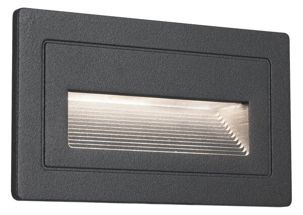 P 94383 Venkovní vestavné svítidlo do zdi Long LED černá IP44 4W 230V teplá bílá 103x58mm - PAULMANN