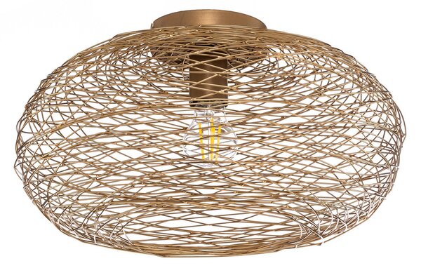 Stropní Lampa Lindby, Kaviya, stmívatelné, Zlatá / mosazná, Obývací pokoj, Kov, Design