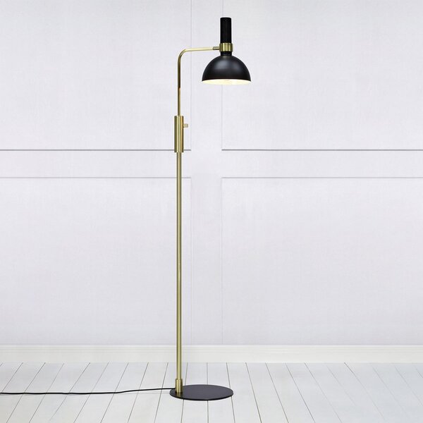 Stojací Lampa Markslöjd, Larry, stmívatelné, Černá, Obývací pokoj, Kov, Moderní