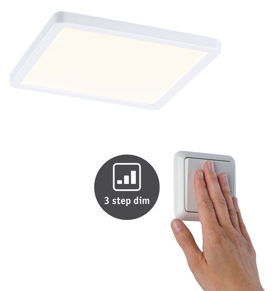 P 93053 LED vestavné svítidlo Areo VariFit IP44 3-krokové-stmívatelné 175x175mm 13W 3.000K bílá - PAULMANN