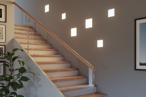 P 93054 LED vestavné svítidlo Areo VariFit IP44 3-krokové-stmívatelné 230x230mm 16W 3.000K bílá - PAULMANN