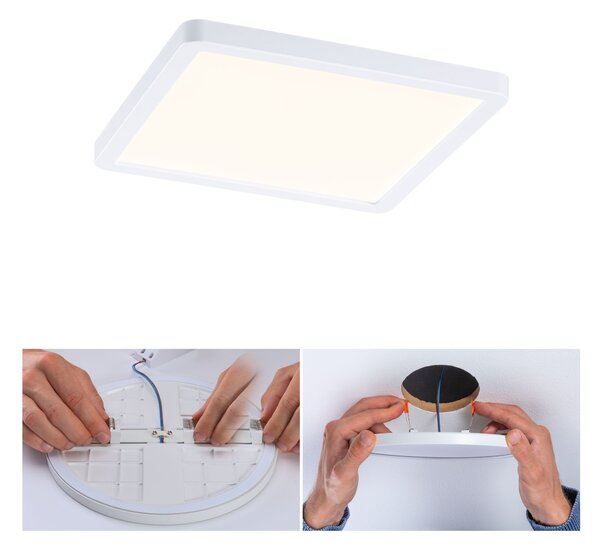 P 93053 LED vestavné svítidlo Areo VariFit IP44 3-krokové-stmívatelné 175x175mm 13W 3.000K bílá - PAULMANN