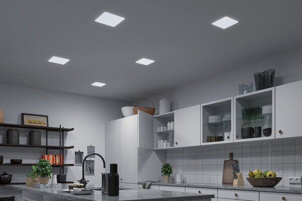 P 95385 Smart Home Zigbee LED vestavné svítidlo Veluna VariFit měnitelná bílá 215mm x 215mm IP44 17W - PAULMANN