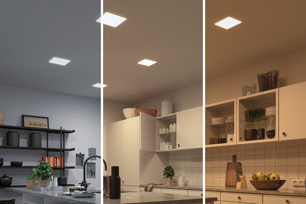 P 95385 Smart Home Zigbee LED vestavné svítidlo Veluna VariFit měnitelná bílá 215mm x 215mm IP44 17W - PAULMANN
