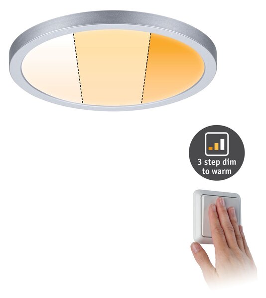 P 92991 LED vestavné svítidlo Areo VariFit IP44 kruhové 175mm 13W matný chrom WarmDim 3-krokové-stmívatelné - PAULMANN