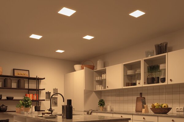 P 95385 Smart Home Zigbee LED vestavné svítidlo Veluna VariFit měnitelná bílá 215mm x 215mm IP44 17W - PAULMANN