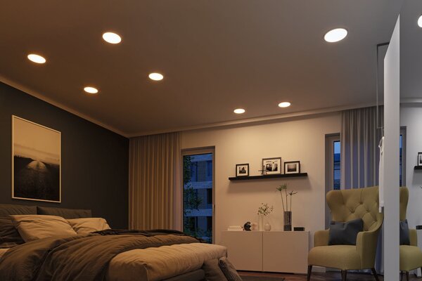 P 93043 Smart Home Zigbee LED vestavné svítidlo Areo VariFit IP44 kruhové 175mm 13W měnitelná bílá - PAULMANN