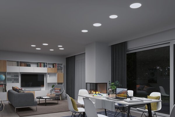 P 95387 Smart Home Zigbee LED vestavné svítidlo Veluna VariFit měnitelná bílá 215mm IP44 17W - PAULMANN