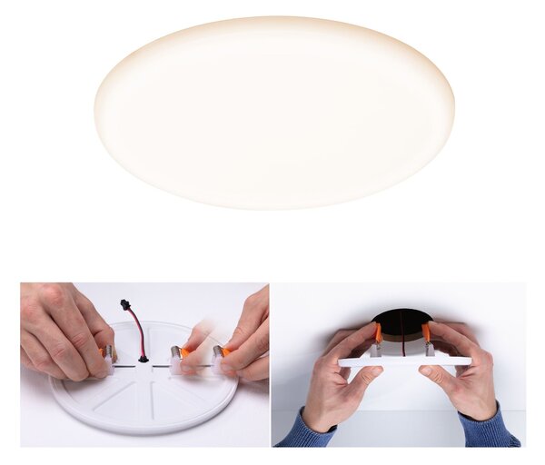 P 93064X VÝPRODEJ VZORKU - LED vestavné svítidlo Veluna VariFit IP44 3-krokové-stmívatelné kruhové 215 21W 3.000K satén - PAULMANN